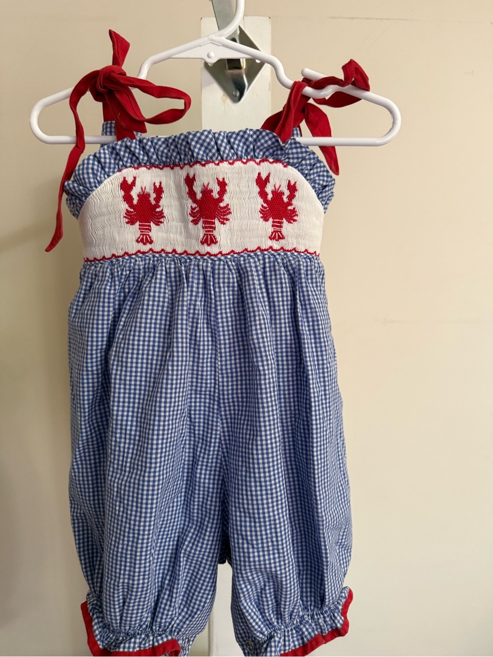 Mom & Me Smocked Lobster Romper - Picture 6 of 11
